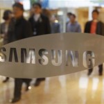 People walk at the main office building of Samsung Electronics in Seoul