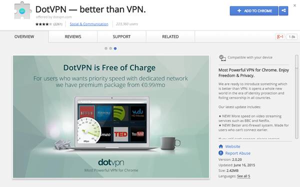 5 اضافات (VPN) لمتصفح جوجل كروم لحمايتك على الانترنت 5