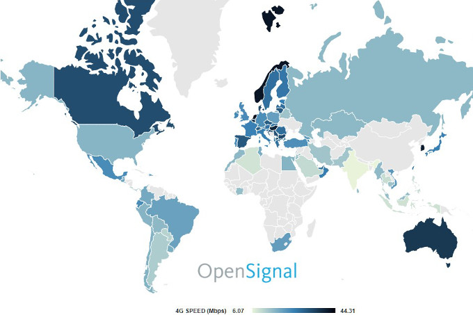 الكشف عن خريطة أقوى شبكات الـ 4G في العالم