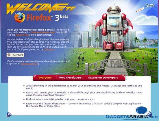 FireFox 3 Beta 5 .. الخامسة والأخيرة 3
