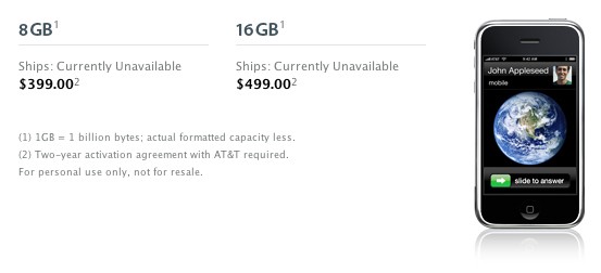 و نفد مخزون الiPhone .. هل نقول مرحبا iPhone 3G ؟؟!! 3