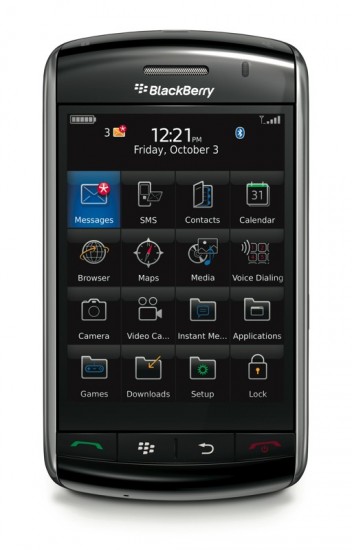 كيف يبدو نظام التشغيل في هاتف اللمس الاول BlackBerry Storm 3