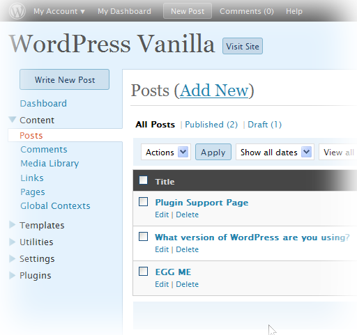 الإصدار التجريبي الأول من Wordpress 2.7 متوفر الآن 3