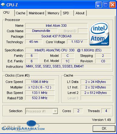 تحت الإختبار: منصة Intel D945GCLF2 لحاسبات النت توب, و معالج Intel Atom Dual Core 12
