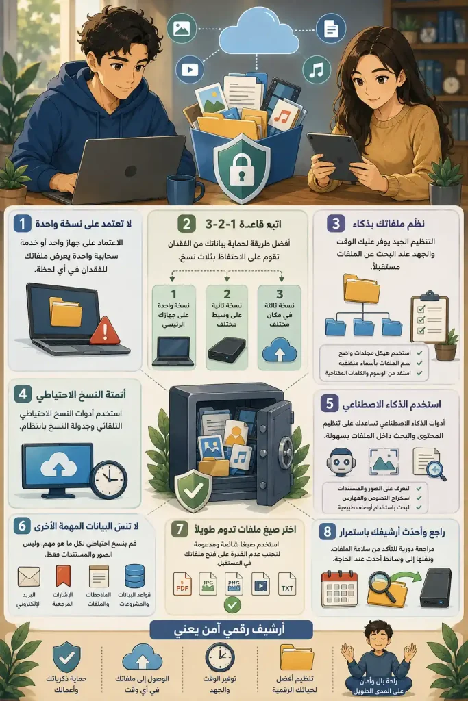 كيف تبني أرشيفًا رقميًا لا يضيع أبدًا في 2026 12 كيف تبني أرشيفًا رقميًا لا يضيع أبدًا في 2026 1