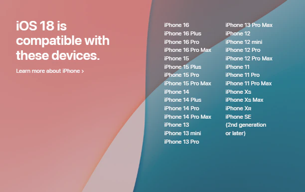 آبل تطرح iOS 18 للأجهزة المتوافقة اليوم 12 آبل تطرح iOS 18 للأجهزة المتوافقة اليوم 1