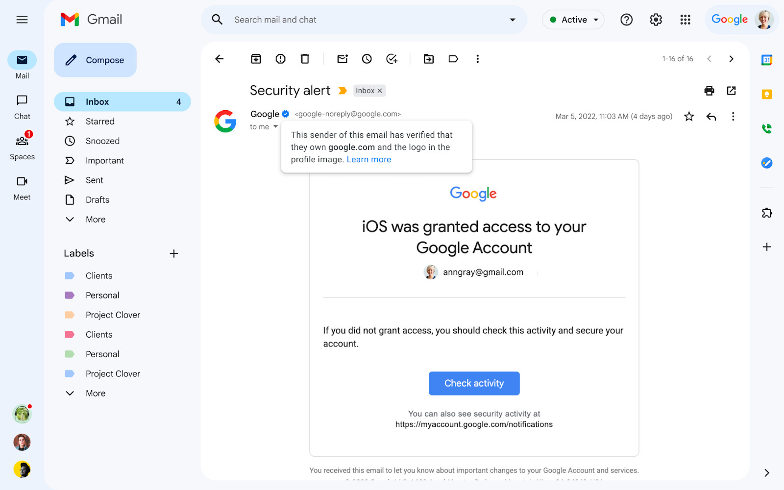 Gmail يعلن اضافة علامة التحقق الزرقاء للجهات الرسمية 12 Gmail يعلن اضافة علامة التحقق الزرقاء للجهات الرسمية 1