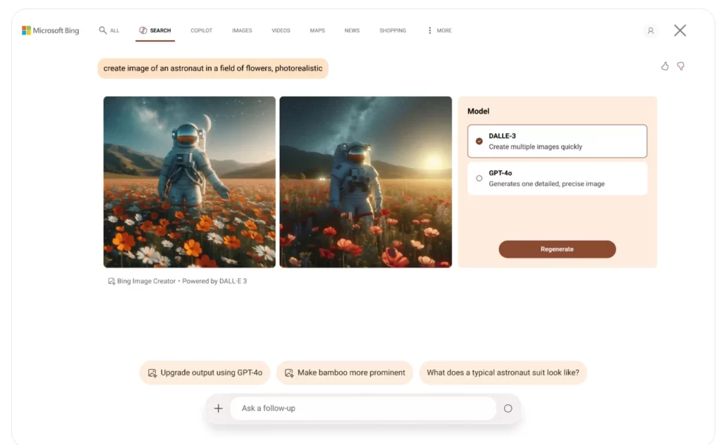 انطلاقة جديدة لمُنشئ صور بينج مع نموذج GPT-4o من OpenAI