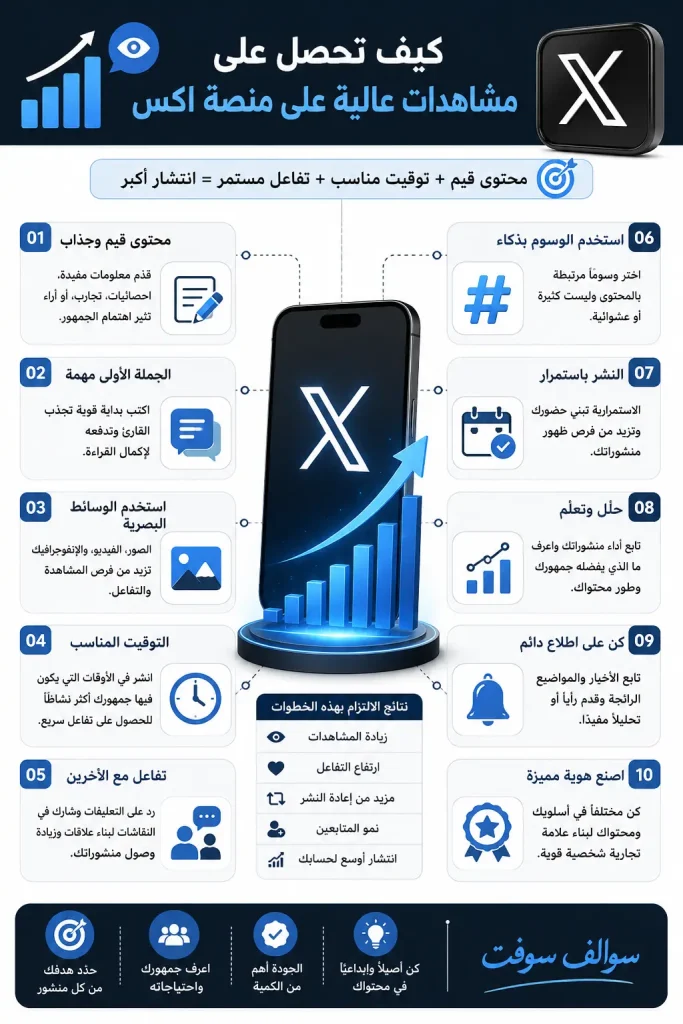 كيف تحصل على مشاهدات عالية على منصة اكس في 2026 1