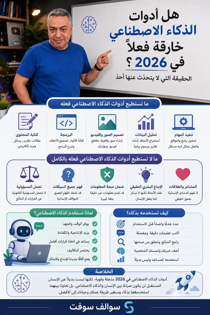 هل أدوات الذكاء الاصطناعي خارقة فعلًا في 2026 12 هل أدوات الذكاء الاصطناعي خارقة فعلًا في 2026 1
