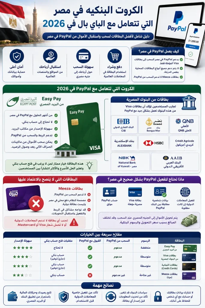 الكروت البنكيه في مصر التي تتعامل مع الباي بال في 2026 1