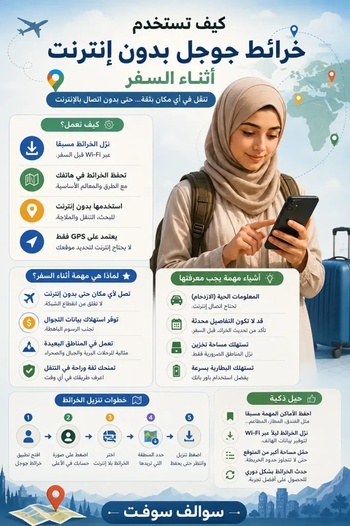 شرح إستخدام خرائط جوجل بدون إنترنت أثناء السفر 1