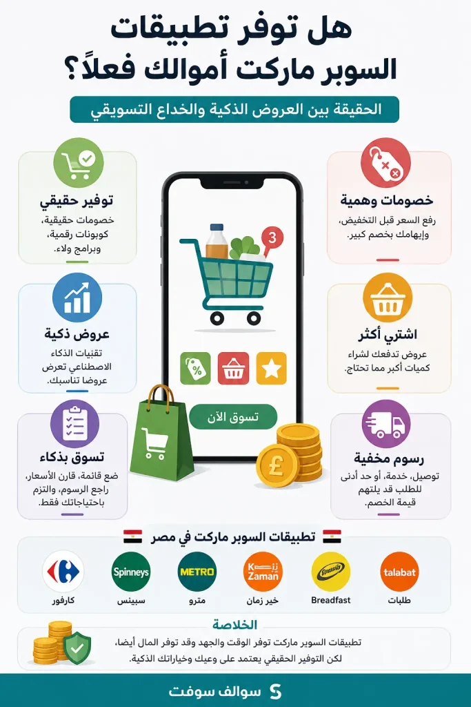 هل توفر تطبيقات السوبر ماركت أموالك فعلًا؟ اكتشف الحقيقة في 2026 12 هل توفر تطبيقات السوبر ماركت أموالك فعلًا؟ اكتشف الحقيقة في 2026 1