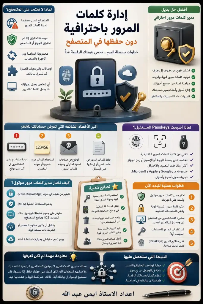 إدارة كلمات المرور باحترافية دون حفظها في المتصفح في 2026 12 إدارة كلمات المرور باحترافية دون حفظها في المتصفح في 2026 1