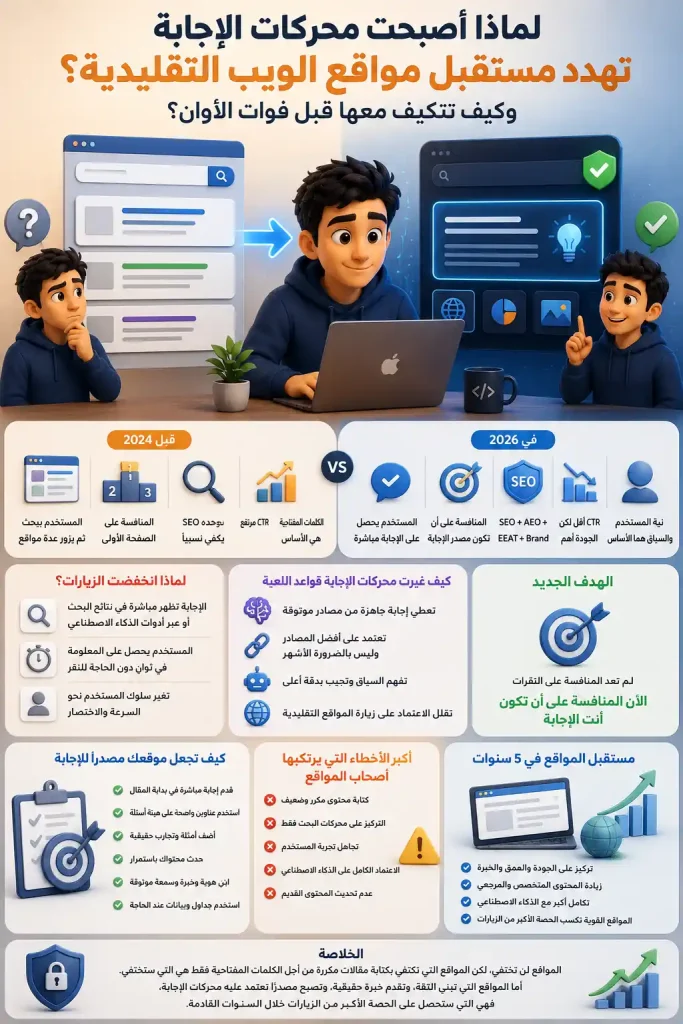 لماذا أصبحت محركات الإجابة تهدد مستقبل مواقع الويب التقليدية 2 لماذا أصبحت محركات الإجابة تهدد مستقبل مواقع الويب التقليدية 1