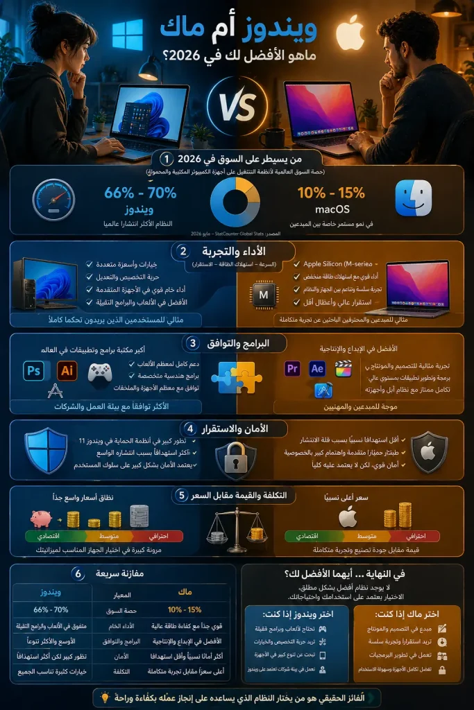 ويندوز ام ماك ماهو الافضل لك في 2026 1