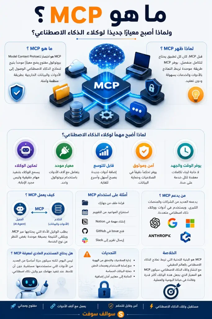 ما هو MCP؟ ولماذا أصبح معيارًا جديدًا لوكلاء الذكاء الاصطناعي؟ 2 ما هو MCP؟ ولماذا أصبح معيارًا جديدًا لوكلاء الذكاء الاصطناعي؟ 1