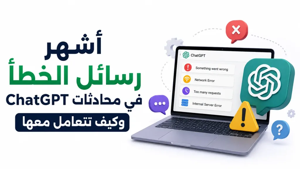 أشهر رسائل الخطأ في ChatGPT وكيف تتعامل معها في 2026