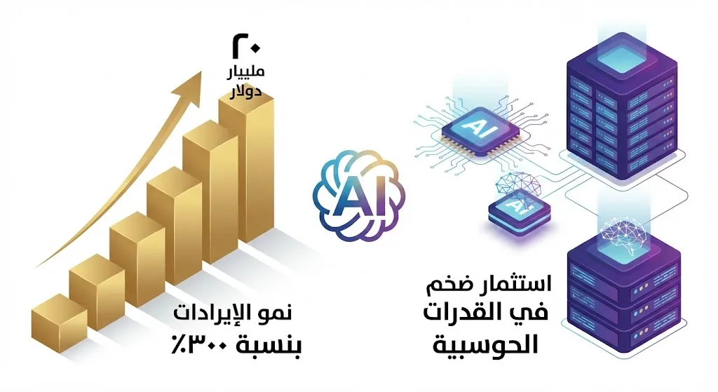 إيرادات شركة OpenAI تقفز الى 20 مليار دولار