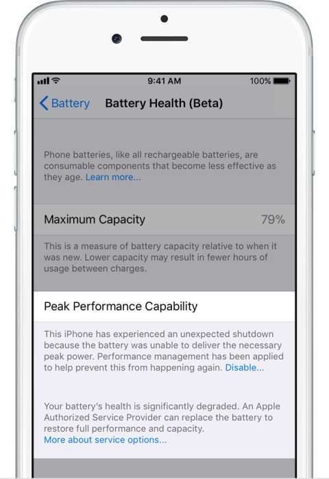 ابل تقوم بتفعيل التحكم في اداء البطارية من خلال iOS 11.3 3