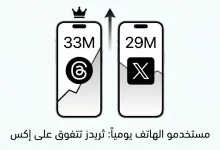 تجاوز منصة ثريدز لـ إكس في عدد مستخدمي الهاتف المحمول