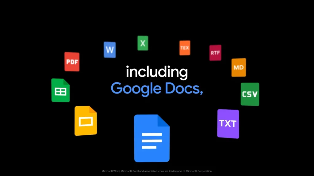 تحديث Gemini يتيح انشاء كل انواع الملفات وتصديرها