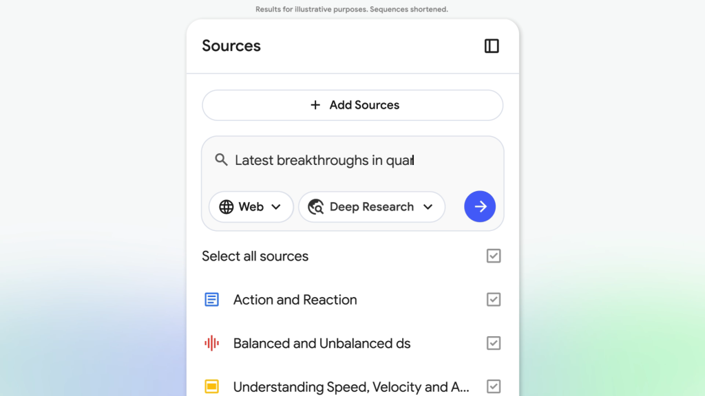 Google NotebookLM يتيح الان البحث العميق 1