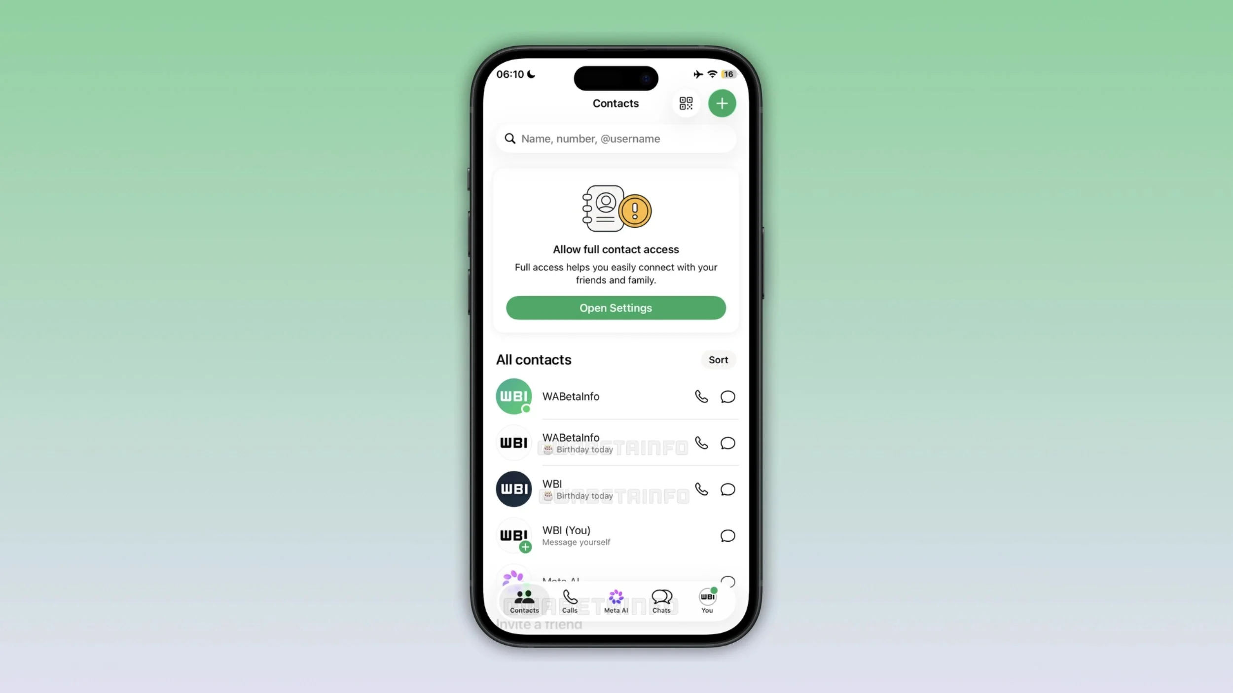 تذكيرات أعياد الميلاد تصل إلى واتساب على iPhone 1 تذكيرات أعياد الميلاد تصل إلى واتساب على iPhone