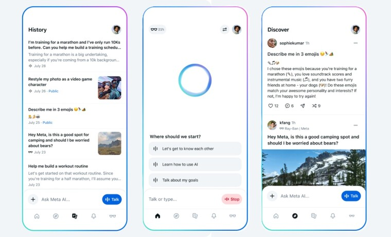 Meta تطلق تطبيقها المستقل Meta AI Assistant 12 Meta تطلق تطبيقها المستقل Meta AI Assistant 1