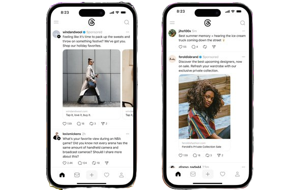 تطبيق Threads يختبر 3 أشكال إعلانية جديدة داخل التطبيق