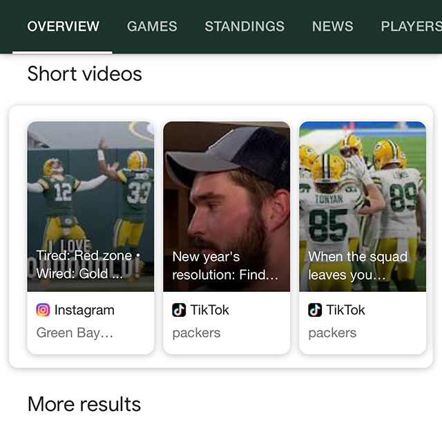 جوجل تضيف مقاطع فيديو من انستجرام وتيك توك في نتائج البحث 11 جوجل تضيف مقاطع فيديو من انستجرام وتيك توك في نتائج البحث