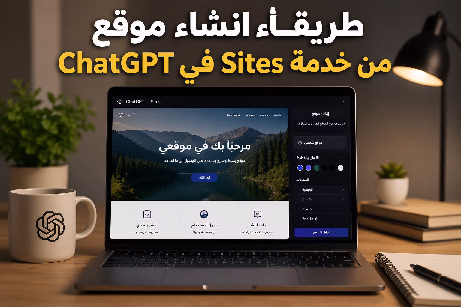 خدمة Sites في ChatGPT: طريقة إنشاء موقع خطوة بخطوة