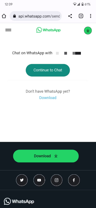 كيفية إرسال رسائل WhatsApp إلى جهة اتصال غير مسجلة في هاتفك 12 كيفية إرسال رسائل WhatsApp إلى جهة اتصال غير مسجلة في هاتفك 1