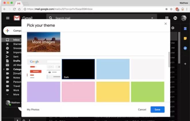 كيف تحول بريد Gmail على الويب الى المود الليلي 11 كيف تحول بريد Gmail على الويب الى المود الليلي
