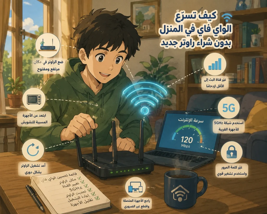 كيف تسرّع الواي فاي في المنزل بدون شراء راوتر جديد