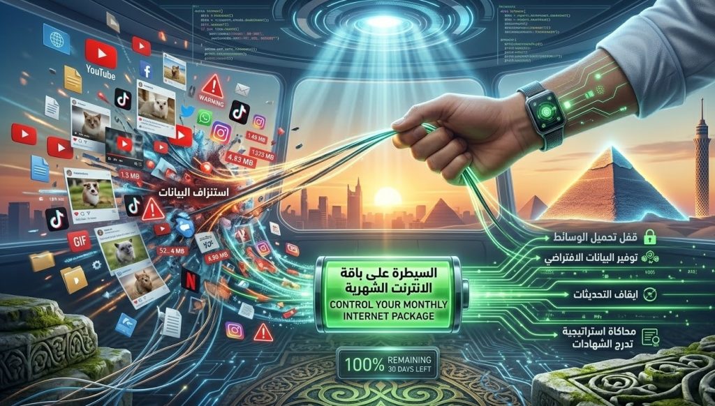 كيف تسيطر على باقة الانترنت الشهرية ولا تضطر لتجديدها أكثر من مرة
