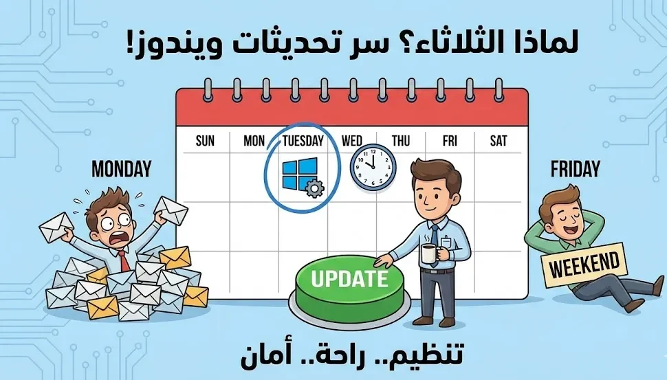 لماذا الثلاثاء؟ سر تحديثات ويندوز