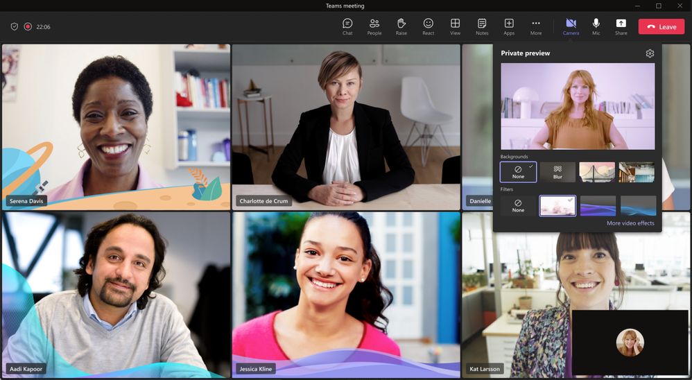Microsoft Teams يضيف ميزة فلاتر الفيديو في الاجتماعات 12 Microsoft Teams يضيف ميزة فلاتر الفيديو في الاجتماعات 1
