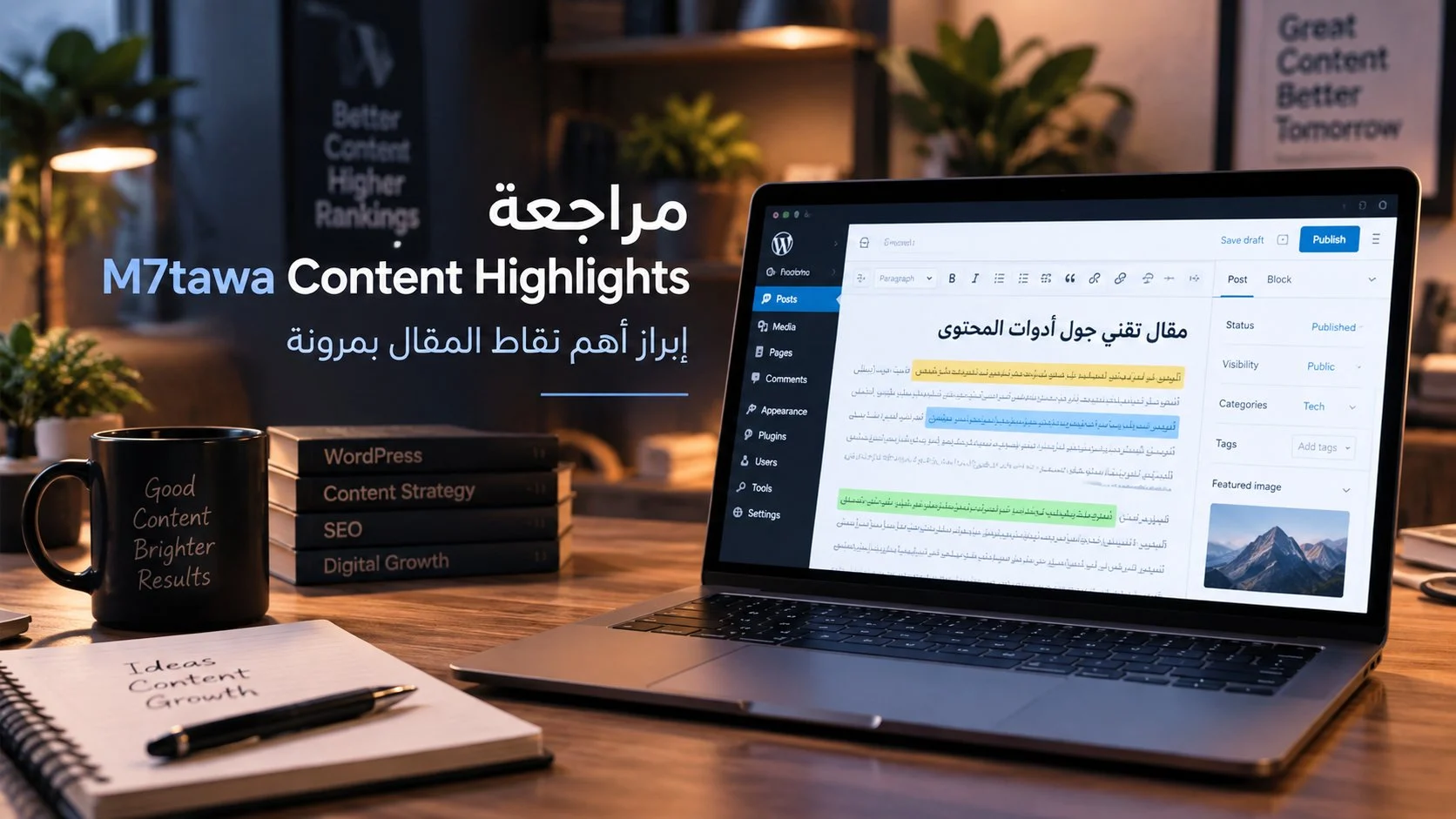 مراجعة M7tawa Content Highlights: إبراز أهم نقاط المقال بمرونة