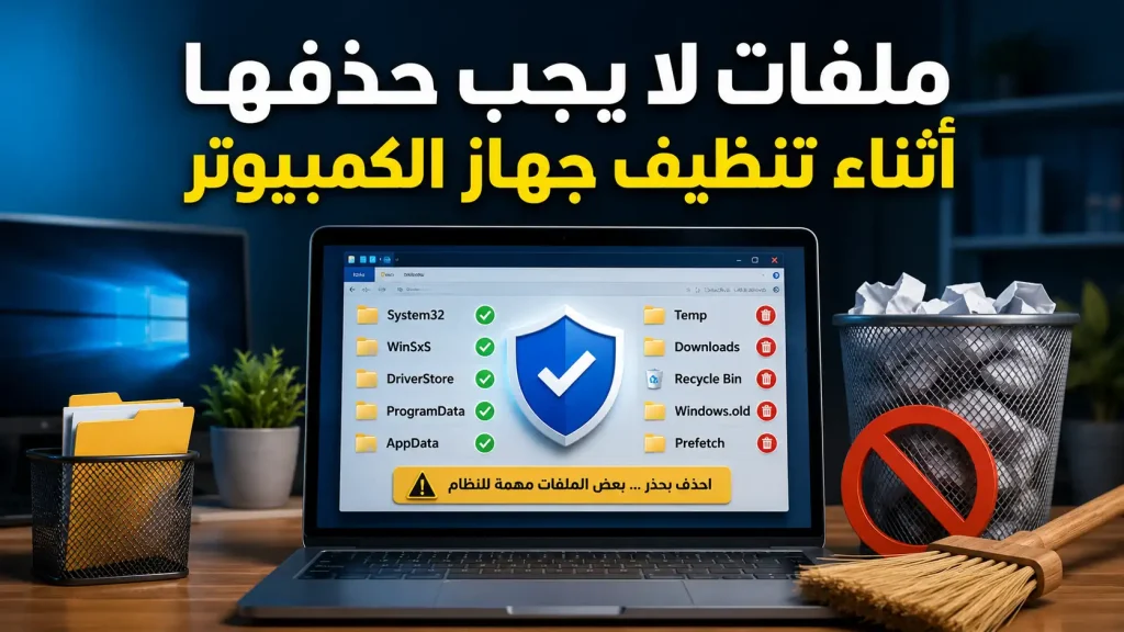 ملفات لا يجب حذفها أثناء تنظيف جهاز الكمبيوتر
