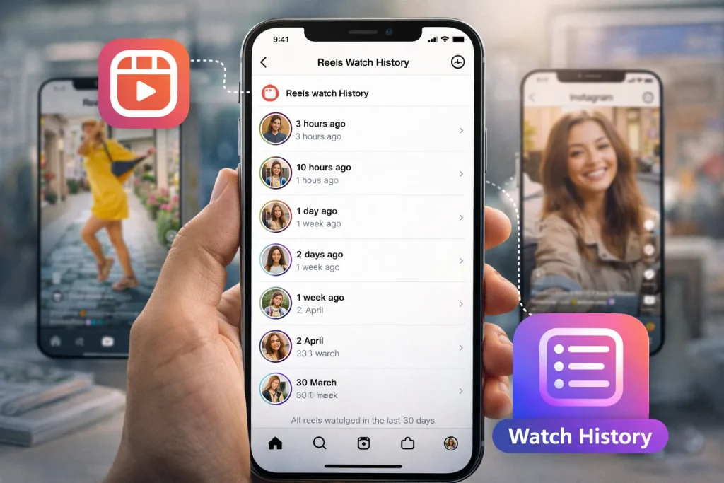 ميزة سجل المشاهدة لمقاطع Reels في انستجرام