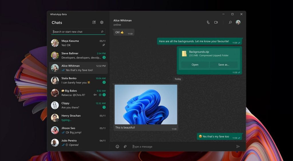 WhatsApp للويندوز 11 تدعم الان الصور ذاتية التدمير 12 WhatsApp للويندوز 11 تدعم الان الصور ذاتية التدمير 1