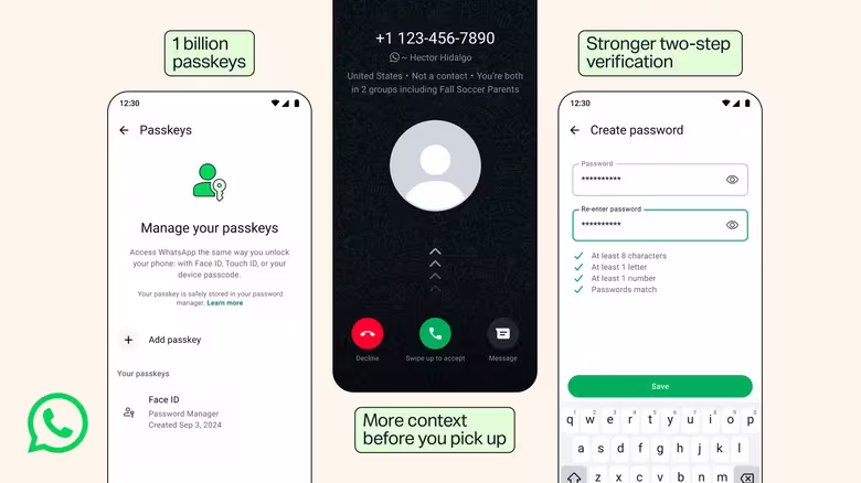 واتساب يطور التحقق بخطوتين بكلمات مرور أقوى بدل رمز PIN 1 واتساب يطور التحقق بخطوتين بكلمات مرور أقوى بدل رمز PIN