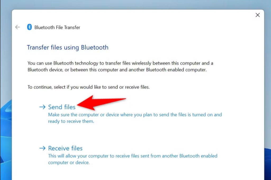 Windows 11 - شرح ارسال الملفات بواسطة البلوتوث 12 Windows 11 - شرح ارسال الملفات بواسطة البلوتوث 1