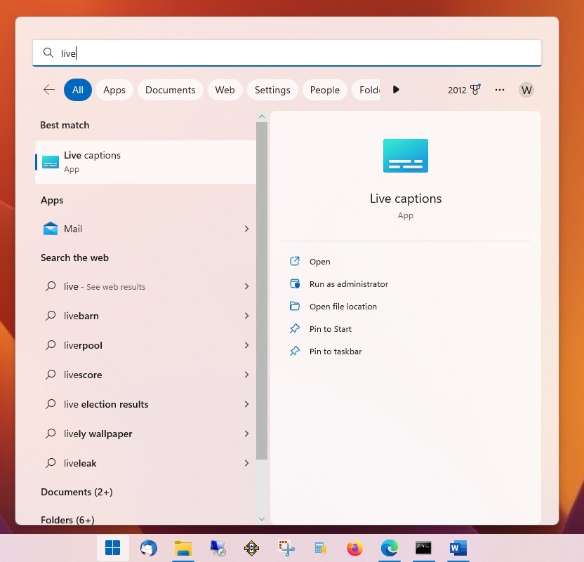 كيف تستخدم Live Captions في نسخة Windows 11 22H2 2