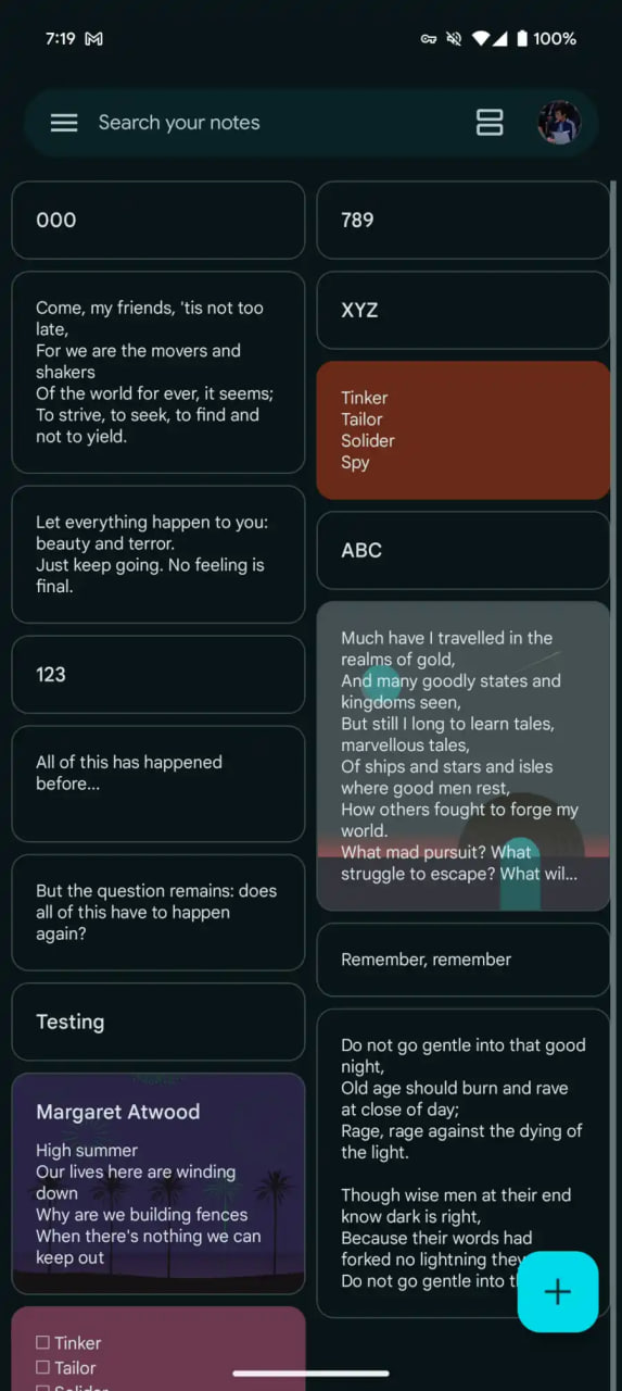 Google Keep يظهر بشكل جديد 1