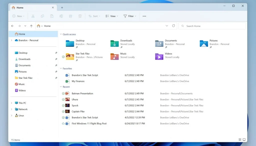 مايكروسوفت تطرح واجهة File Explorer الجديدة في ويندوز 11 16 مايكروسوفت تطرح واجهة File Explorer الجديدة في ويندوز 11 3
