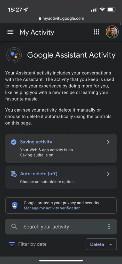 Google Assistant - كيف يمكنك الغاء تاريخ مساعد جوجل من هاتفك الذكي 1