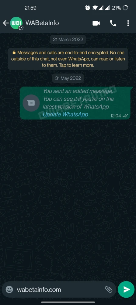 WhatsApp سيسمح لك بتعديل الرسائل بعد ارسالها 16 WhatsApp سيسمح لك بتعديل الرسائل بعد ارسالها 3