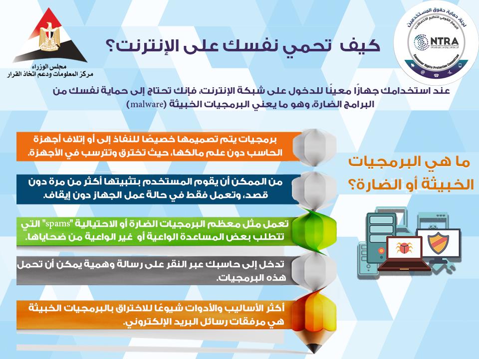 مصر : مركز المعلومات ودعم اتخاذ القرار يطلق نصائح للحد من مخاطر الانترنت 11 مصر : مركز المعلومات ودعم اتخاذ القرار يطلق نصائح للحد من مخاطر الانترنت 1